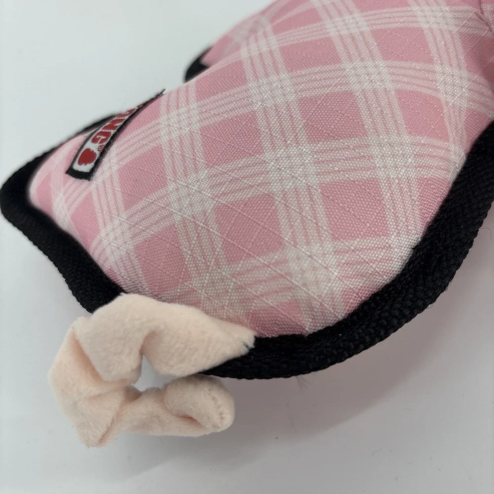 KONG Ballistic Pig Squeaker Dog Toy, Medium, Durable Ripstop Material, Squeaker